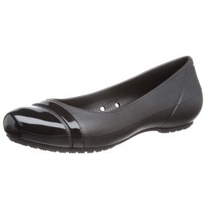 Crocs (9) Black Toe Cap Ballet Flats